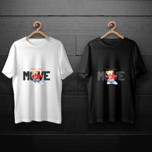 طرح لایه باز خرس تدی با تیشرت قرمز و شلوار لیبرای چاپ روی انواع تیشرت